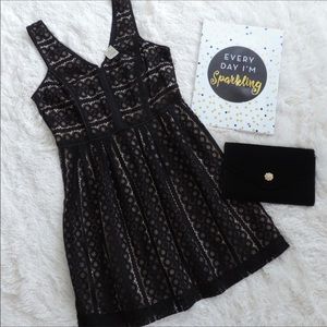 Ann Taylor LOFT petite black lace dress